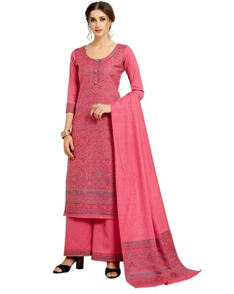 Textured Un-stitched Dress Material Price in India