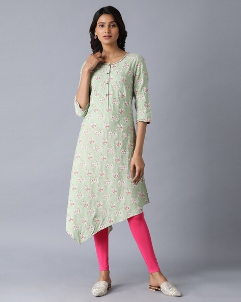 Asymmetrical hemline kurti best sale