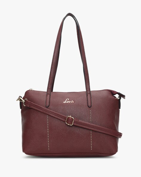 Buy LAVIE Women Maroon Tote Maroon Online @ Best Price in India