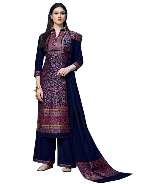 Textured Un-stitched Dress Material Price in India