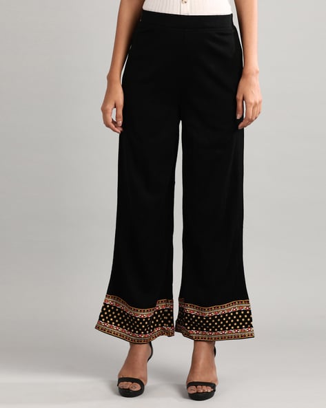 Black Printed Palazzo Pant  Zubix  Clothing Accessories and Home  Furnishing Shop Online