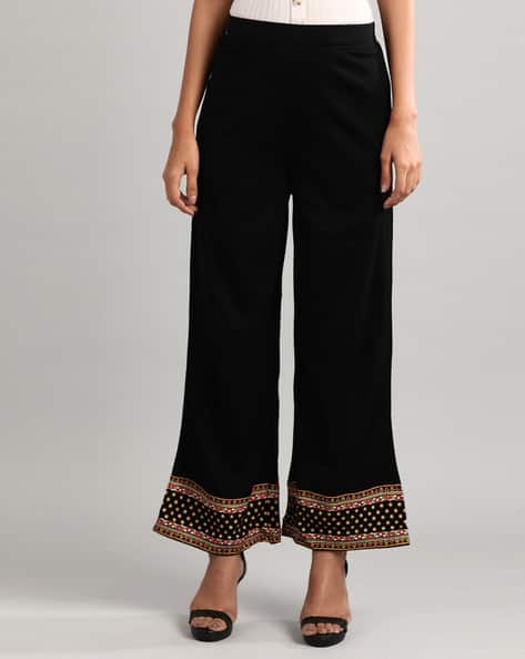 AURELIA Printed Palazzo Pants with Semi-Elasticated Waist