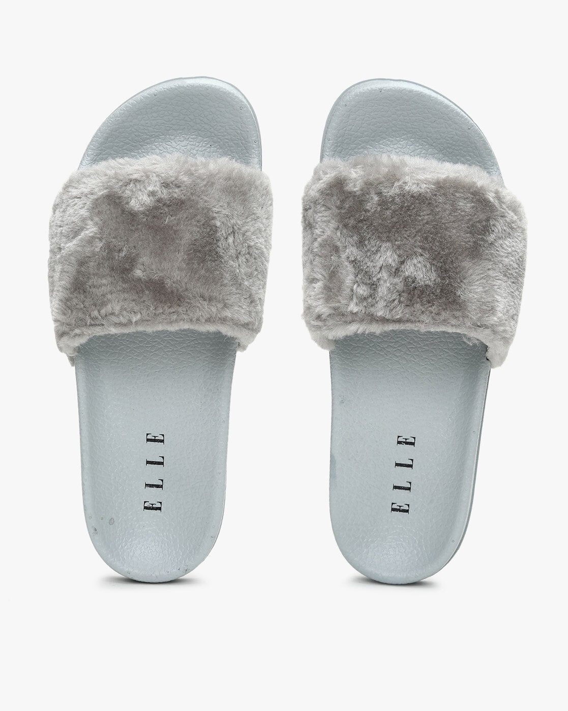 Girls faux best sale fur sliders