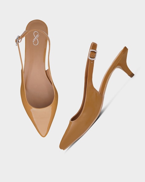 Tan hot sale slingback pumps