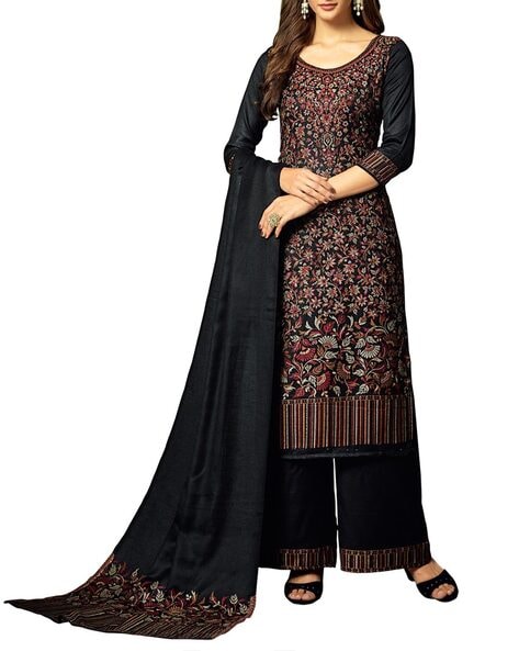 Textured Un-stitched Dress Material Price in India