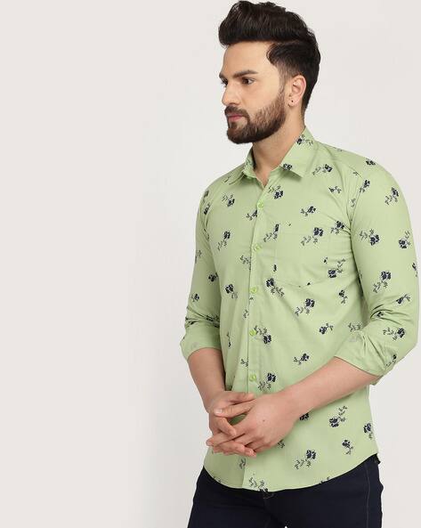 Buy Green Shirts for Men by COBIO MAN 