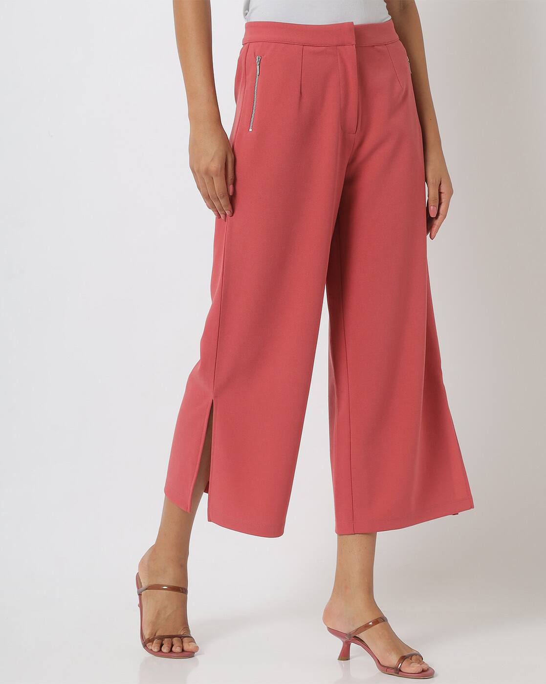 Buy Peach Trousers \u0026 Pants for Women by 