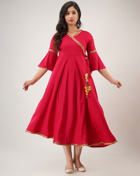 v neck dress myntra