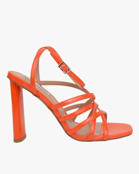 Orange discount chunky heels