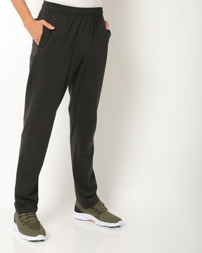 Men DOMYOS Gym Track Pants Polyester Slim Fit FPA 120 Navy