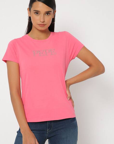 Pink Tshirts for Women by Pepe Jeans 