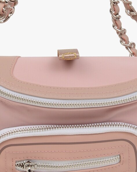 Steve Madden blush pink crossbody bag purse gold chain