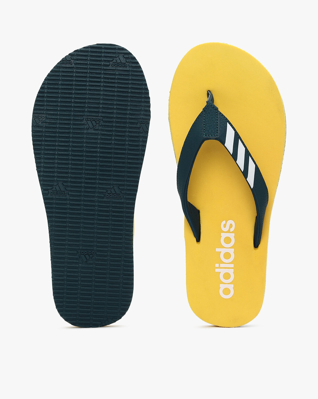 adidas slippers yellow