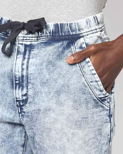 Washed Joggers with Elasticated Waist