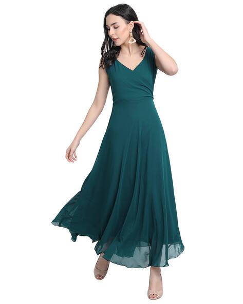teal colored dresses