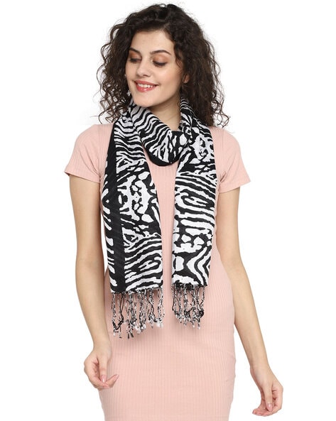 Printed Stole with Fringes Price in India