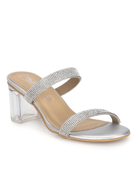 Buy Truffle Collection Silver Embellished Heels online
