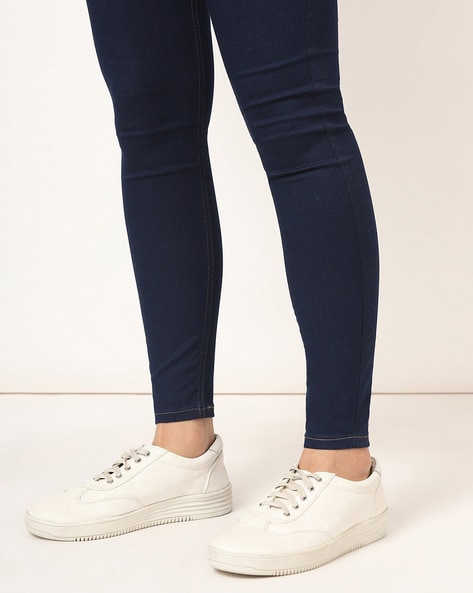 Marks & Spencer Cotton Mix Plain Skinny Fit Jeggings