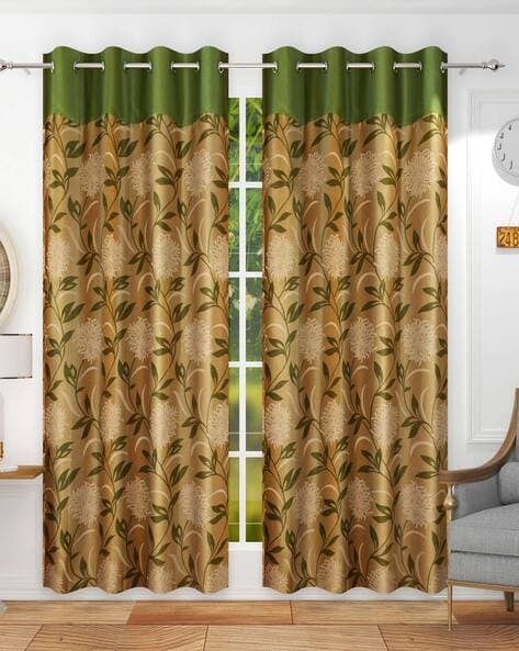 Buy Green Curtains & Accessories for Home & Kitchen by Homefab India Online