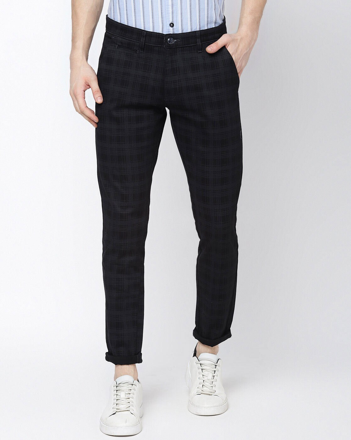 Buy Black Trousers & Pants for Men by BOSSINI Online | Ajio.com
