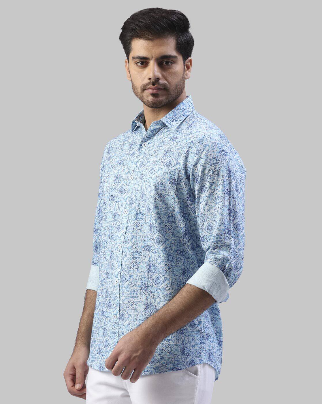 Buy Blue Shirts for Men by RAYMOND 