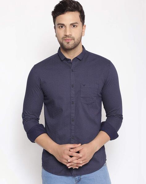 Buy Navy blue Shirts for Men by SHOWOFF Online