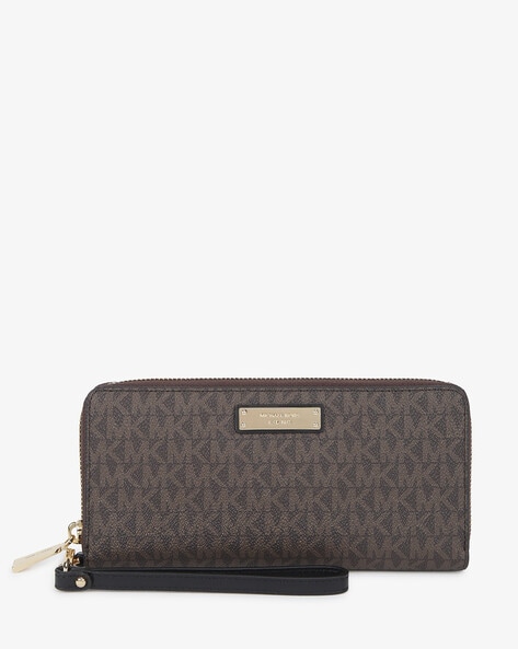 Buy Michael Kors Jet Set Printed Zip-Around Wallet | Brown Color Women |  AJIO LUXE