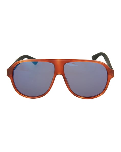 Gucci Semi Matte Aviator Sunglasses | Sunglasses, Aviator sunglasses style, Blue  sunglasses
