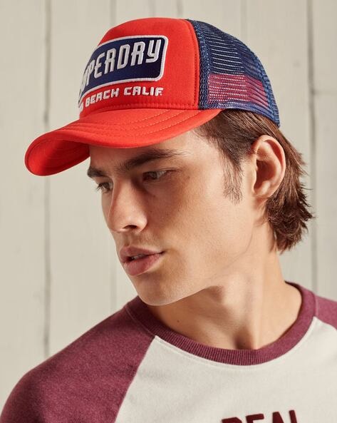 Red SUPERDRY for by Caps & Online Hats White & Men Buy