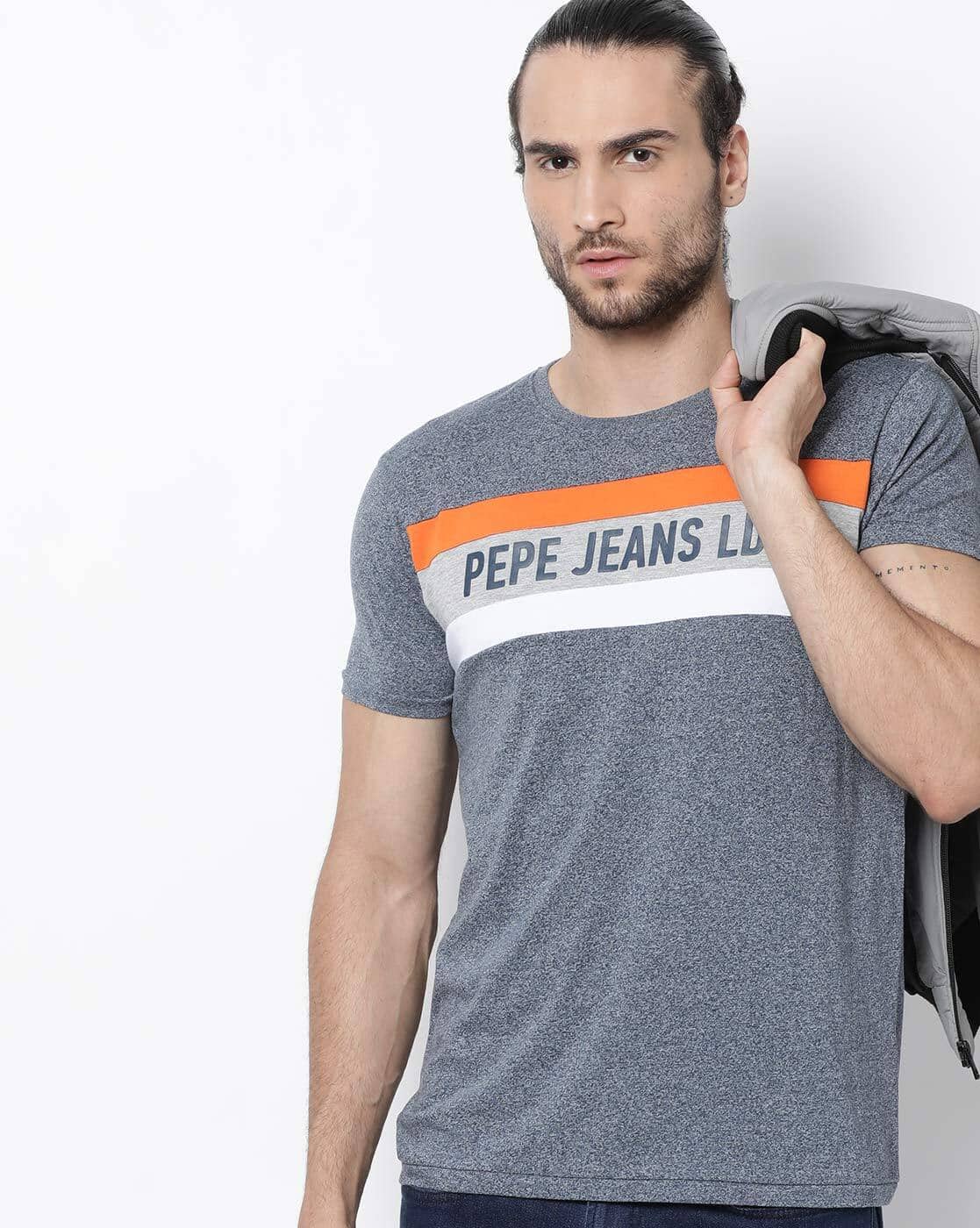 Navy Blue Tshirts for Men by Pepe Jeans 