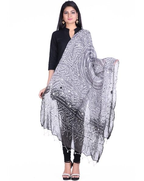 Printed Dupatta with Embellishment Price in India