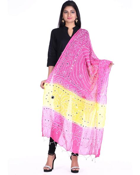 Embellished Dupatta with Mirror Accent Price in India