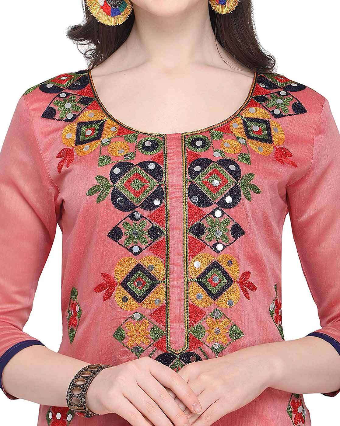 Buy Pink Dress Material for Women by Ethnic Junction Online