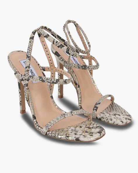 Reptilian Print Stilettos with Metal Studs