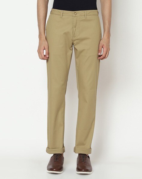 Imperial Shop Online Solid-colour straight-leg trousers with turn-ups  Official website