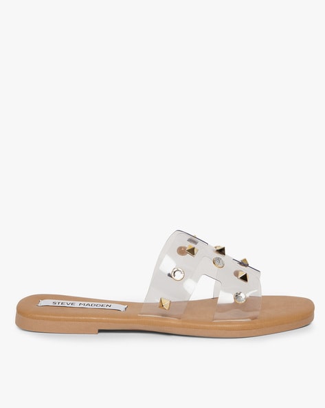 Steve madden clear online flat sandals