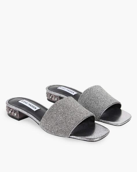 Buy Silver Flat Sandals for Women by STEVE MADDEN Online Ajio