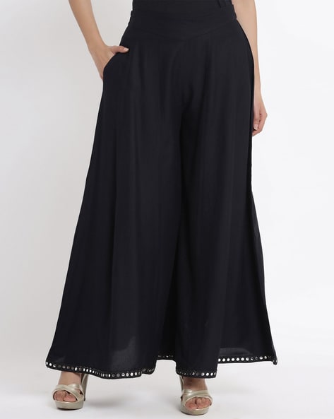 black palazzo pants online