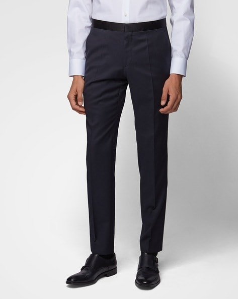 HUGO BOSS - LEDAN_CYL Black Dress Suit Regular Fit Trouser In Virgin W –  Harveys Menswear