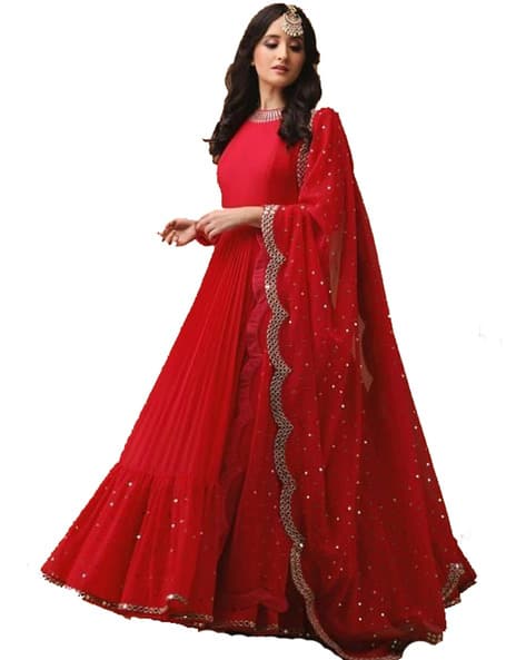 anarkali churidar material