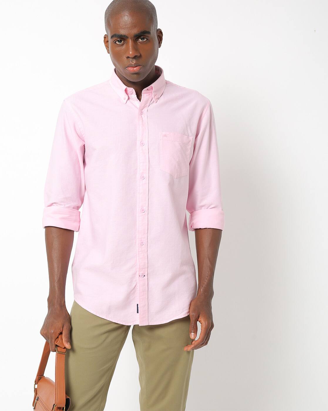Buy Pink Shirts for Men by MONTE CARLO 