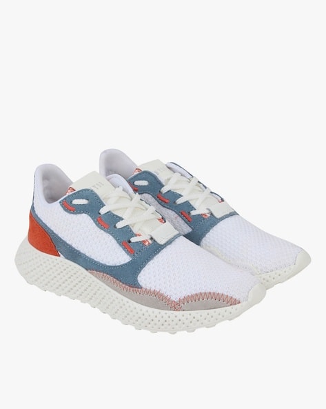 Panelled Lace-Up Sneakers