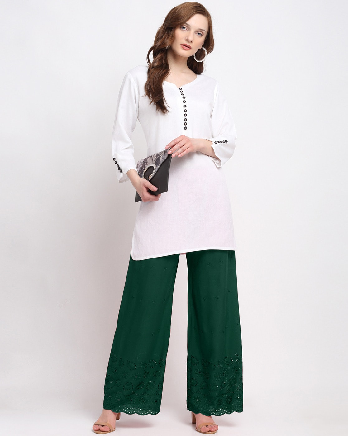 Girl With Curves Regular Lace Wide Leg Crop Pants  QVCcom