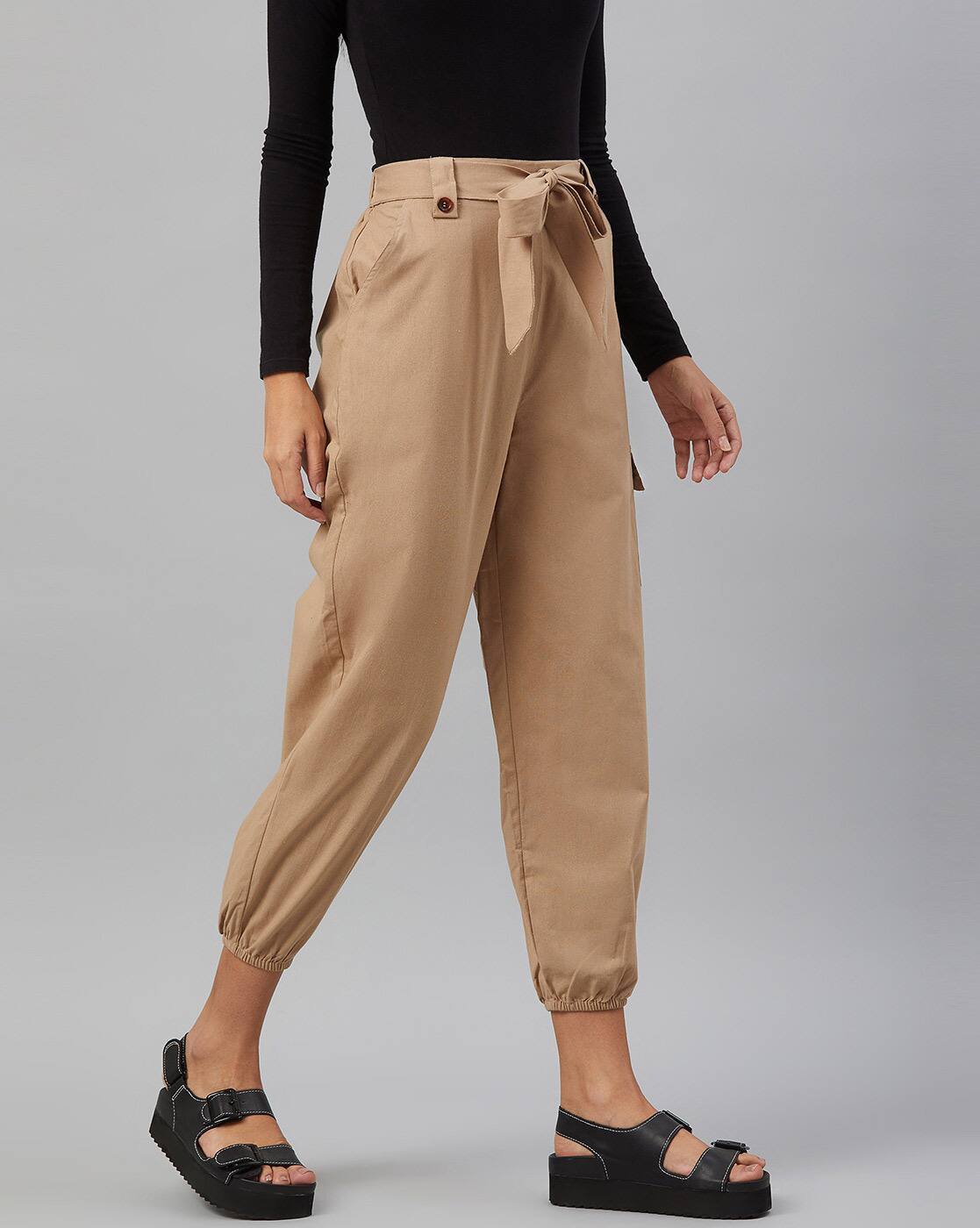 Buy Beige Trousers \u0026 Pants for Women by 