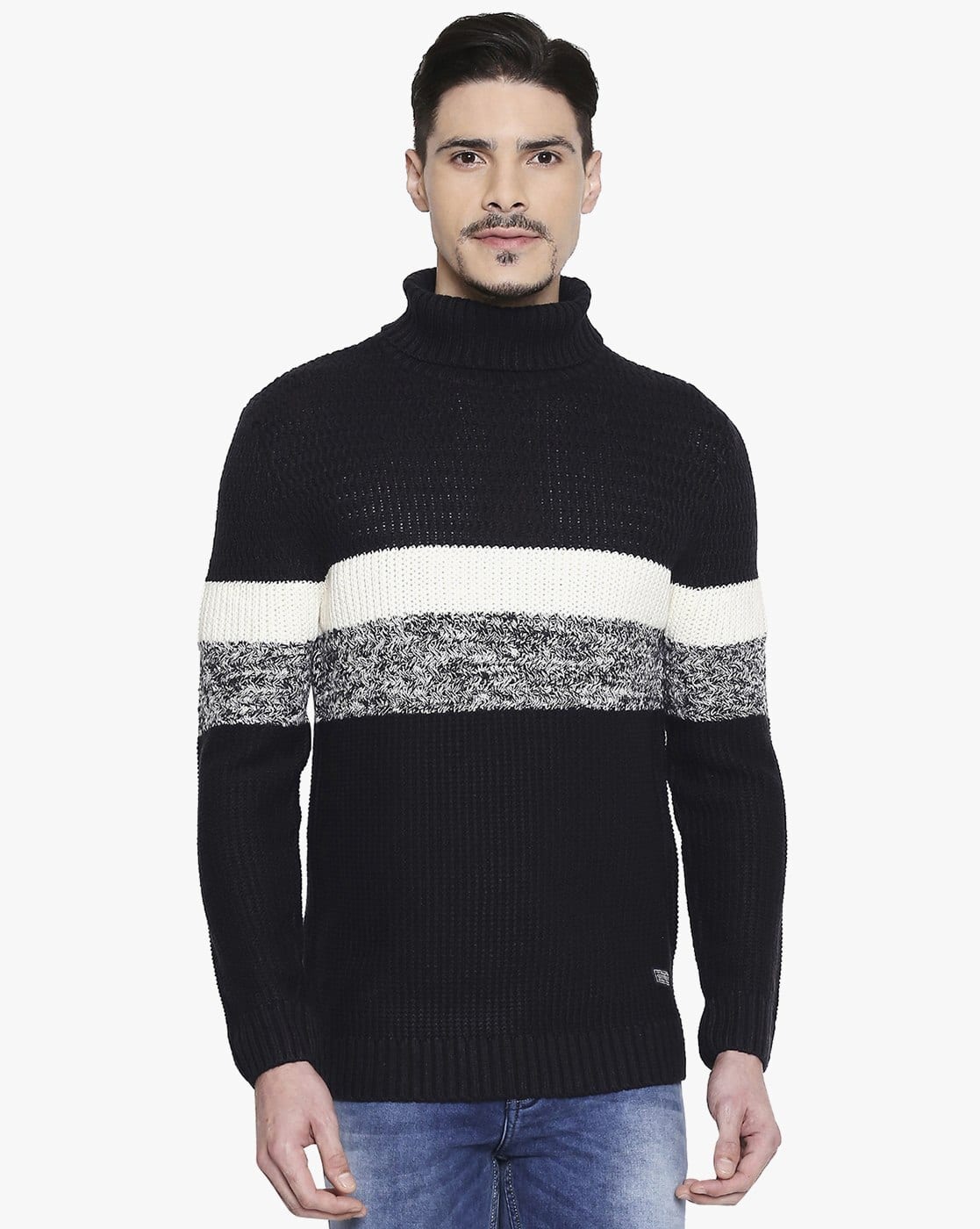 Knitted High-Neck Pullover