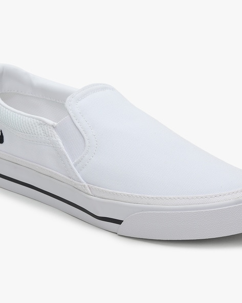 Womens white nike slip on sale shoes