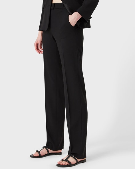 Flat Front Relaxed Fit Trousers