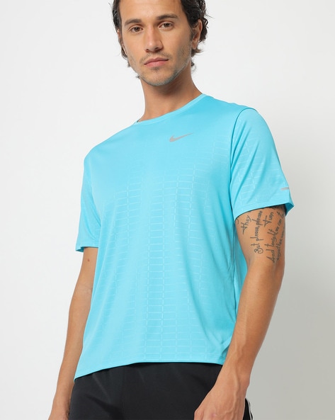 nike blue miler t shirt