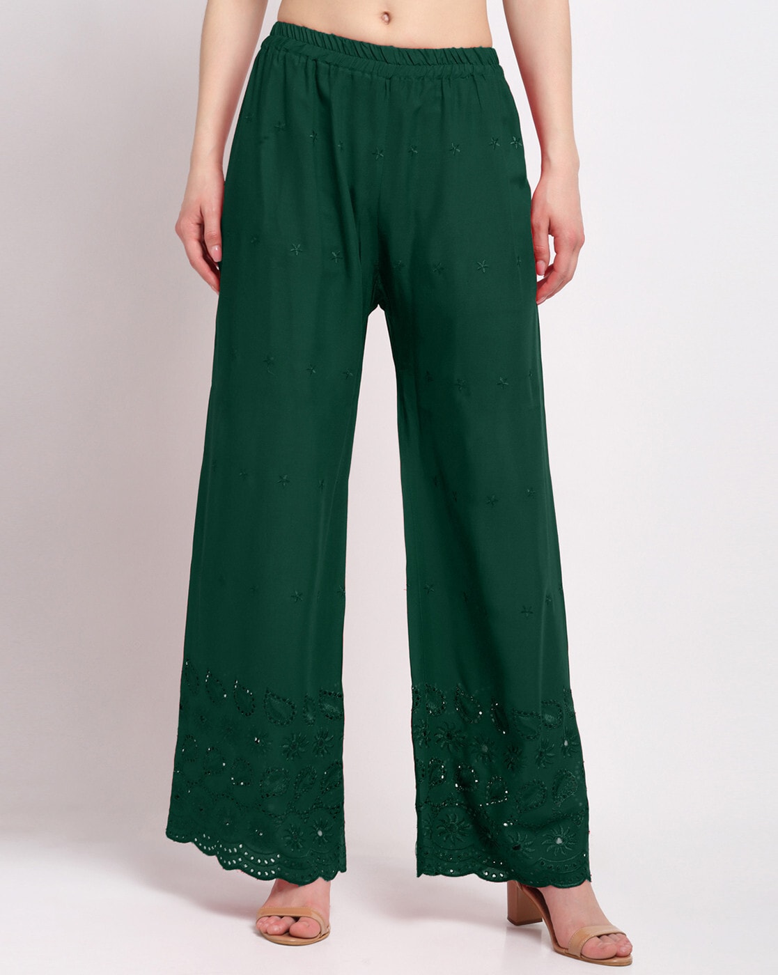 Buy Prakriti Jaipur Green Lace Pants for Women Online  Tata CLiQ Luxury