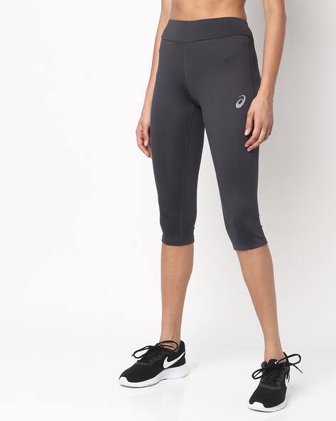 ASICS Mid-Calf Length Leggings with Logo Print